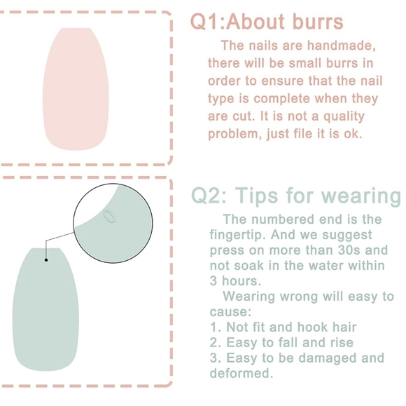 🆕24pc Pink & White Flame Ballerina Nails - Picture 4 of 4